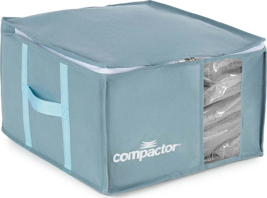 Vakuový plastový úložný box na oblečení 42x40x25 cm Blue Edition – Compactor