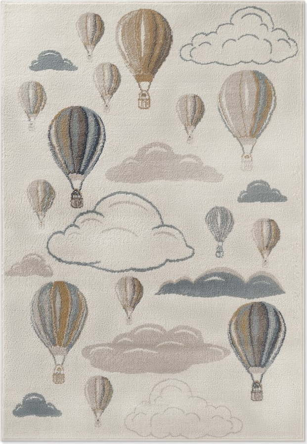 Krémový dětský koberec 120x170 cm Hot Air Balloon – Hanse Home