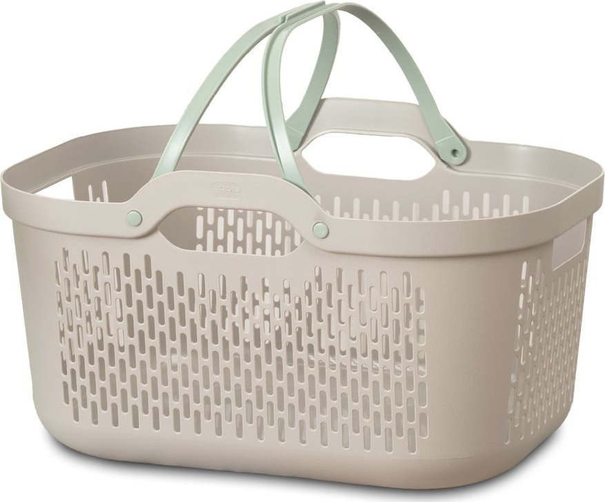 Světle hnědý plastový koš na prádlo 45 l – Addis