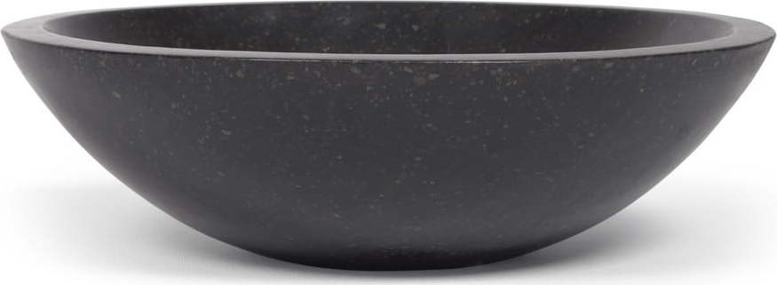 Černé umyvadlo z terrazzo Kave Home Sunday, ø 40 cm