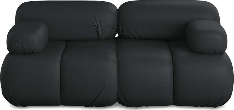 Černá modulární pohovka z imitace kůže 190 cm Lokua – Makamii