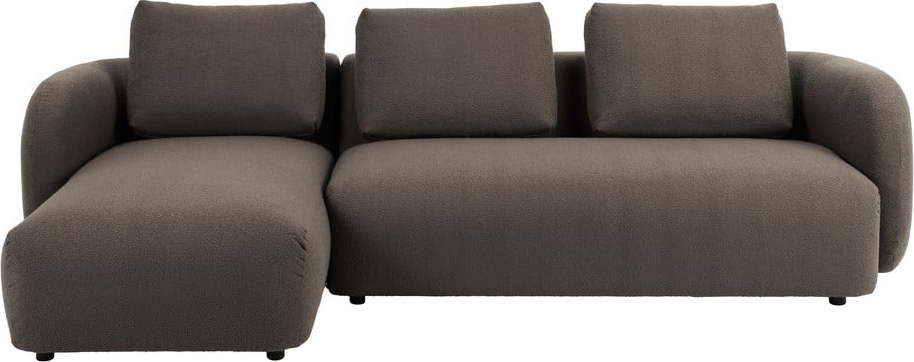 Šedohnědá rohová pohovka z textilie bouclé (levý roh) Imola – Bonami Selection