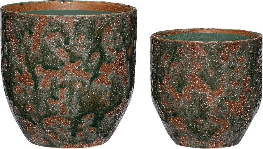 Keramické ručně vyrobené obaly na květináče v sadě 2 ks ø 15 cm Normu – Hübsch