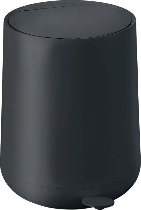 Černý pedálový plastový odpadkový koš 5 l Nova – Zone