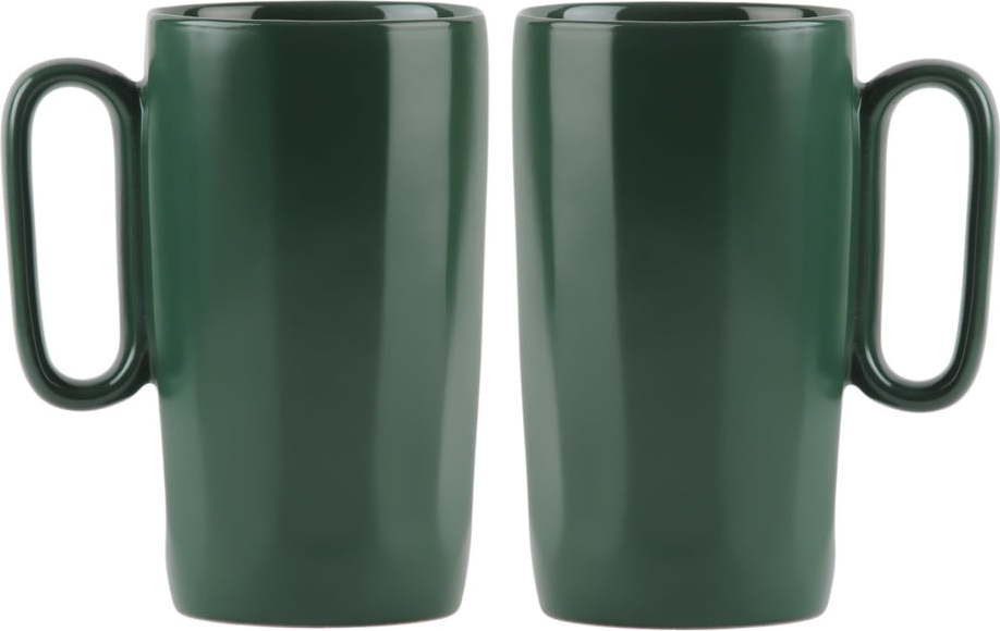 Tmavě zelené hrnky z kameniny v sadě 2 ks 330 ml Fuori – Vialli Design