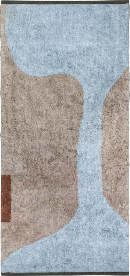 Bavlněný pratelný běhoun ve světle modré a béžové barvě 70x150 cm Figura – Mette Ditmer Denmark