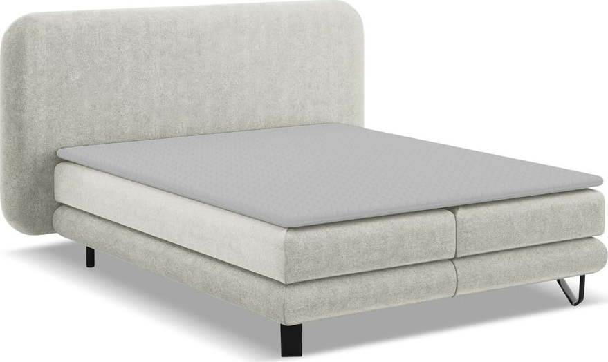 Béžová boxspring postel 160x200 cm Ilima – Makamii