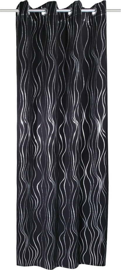 Černý závěs 135x245 cm Waves – Sehlbach