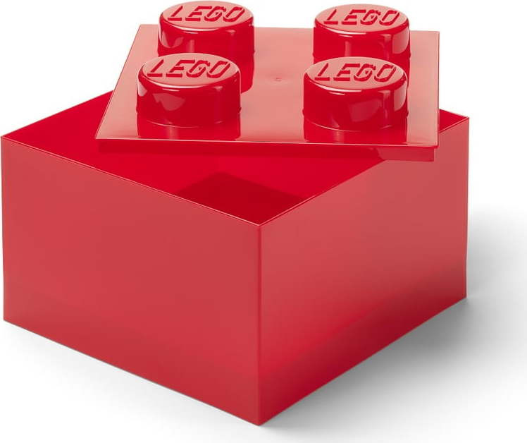 Červený plastový dětský úložný box 25x25x18 cm – LEGO®