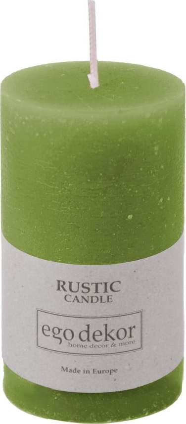 Zelená svíčka Rustic candles by Ego dekor Rust, doba hoření 38 h