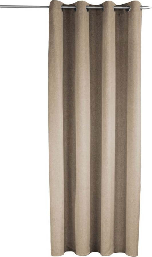 Hnědý závěs 135x245 cm Len Uni – Sehlbach