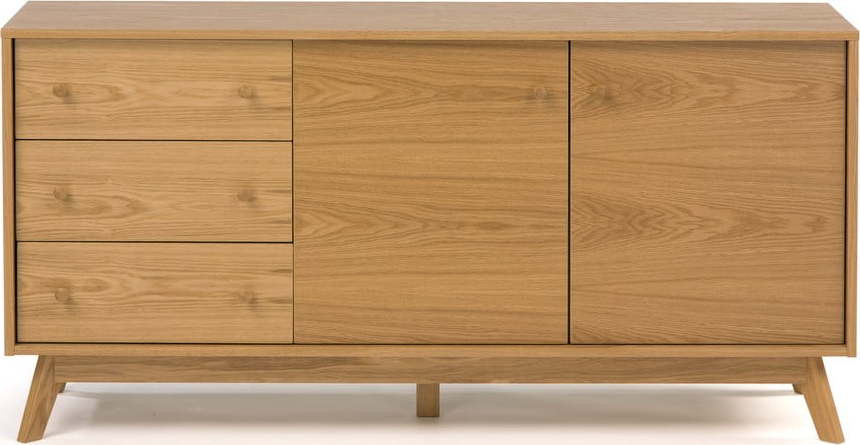 Nízká komoda v dekoru dubu v přírodní barvě 149x75 cm Kensal – Woodman