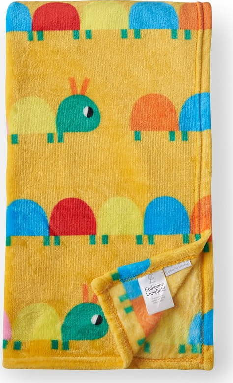 Žlutá fleecová dětská deka 130x170 cm Curious Caterpillar – Catherine Lansfield