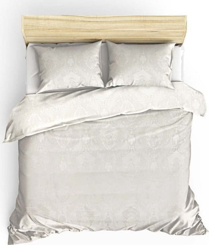 Krémový bavlněný set přehozu a povlaků na polštář 240x260 cm Beste – Mijolnir
