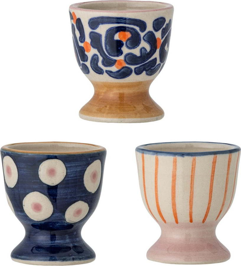 Stojánky na vajíčka v sadě 3 ks z kameniny Eviaya – Bloomingville