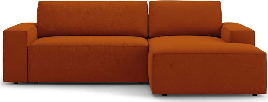 Rozkládací rohová pohovka v cihlové barvě (pravý roh) Jodie – Micadoni Home