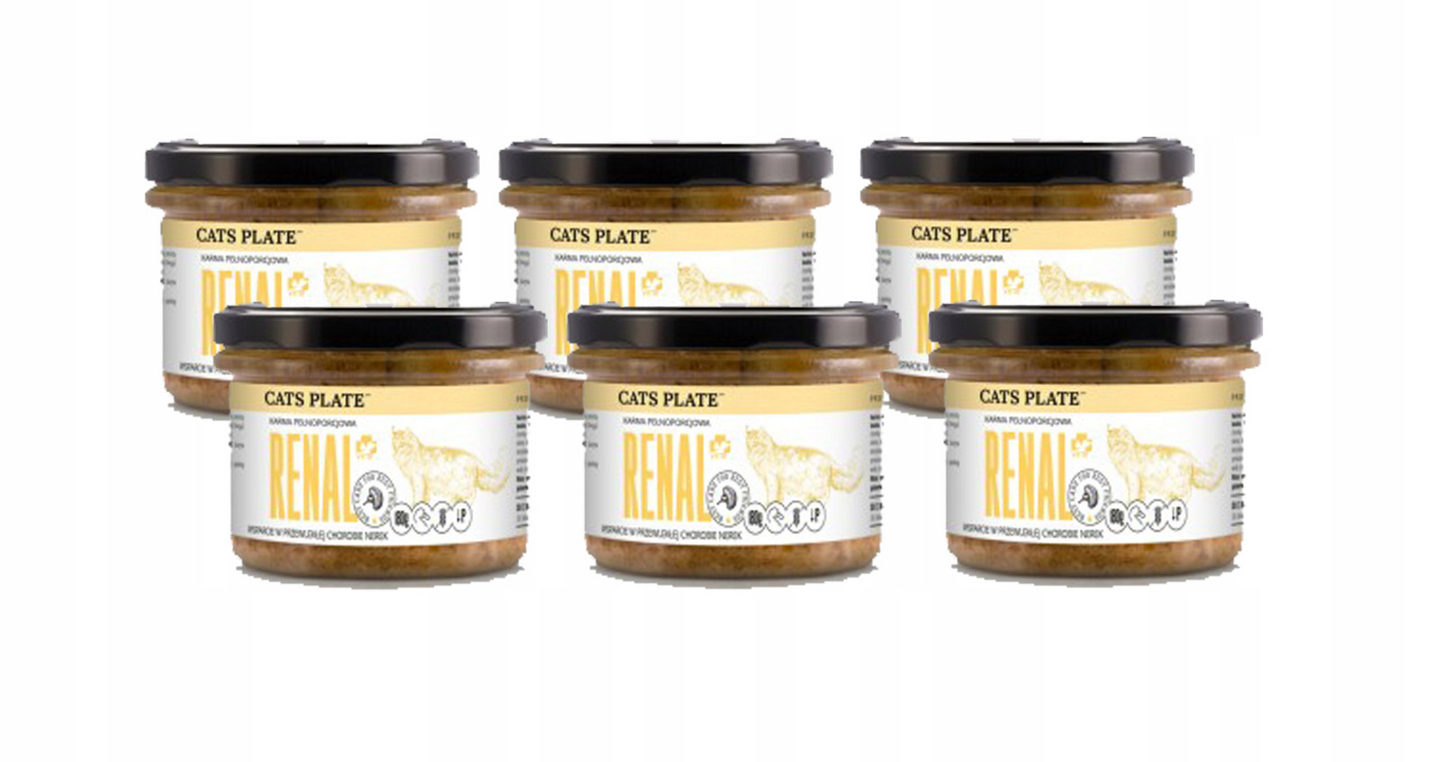 Cats Plate Vet Renal s kachnou onemocnění ledvin 6x180g