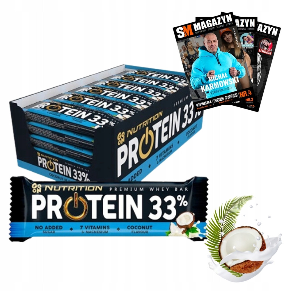 25x Sante Tyčinka Go On Protein 33% Kokos 50g Protein Zdravá Svačinka Sladká