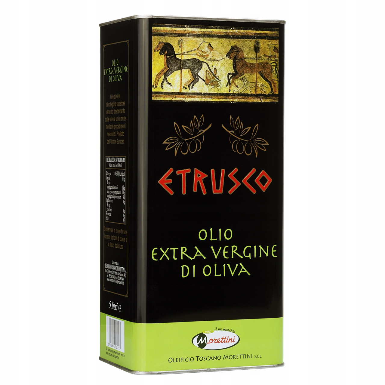 Morettini Etrusco Olivový olej Extra Vergine Plechovka 5L Itálie Toskánsko