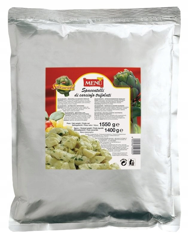 Artyčoky krájené ve slunečnicovém oleji 1.7 kg Menu' bez lepku