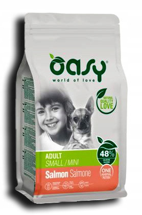 Oasy One Protein Mini suché krmivo pro psy Adult losos 2,5 kg