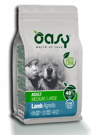suché krmivo pro psy Oasy One Protein M/L Adult jehněčí 2,5 kg