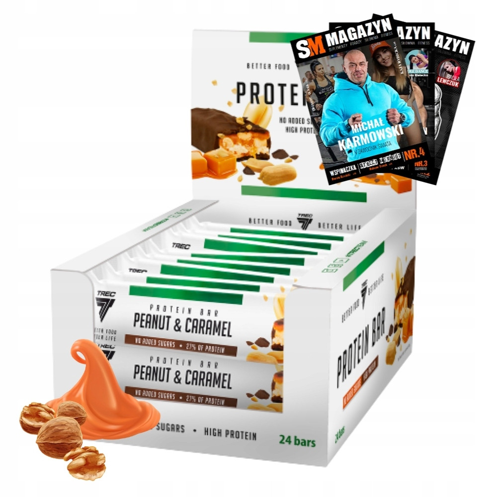 Trec Protein Bar 24x46g Hmota Aminokyseliny Protein Sport Proteinová Tyčinka