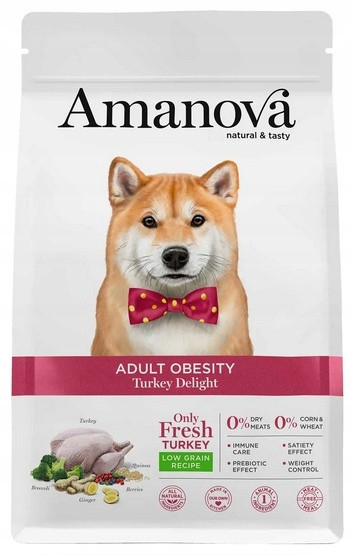 krmivo krmivo pro obézní psy Amanova Adult Obesity Turkey Delight 10kg