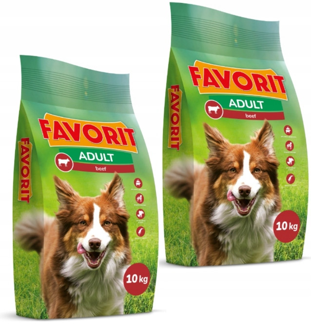 Favorit krmivo pro psy s hovězím masem 2x10 kg