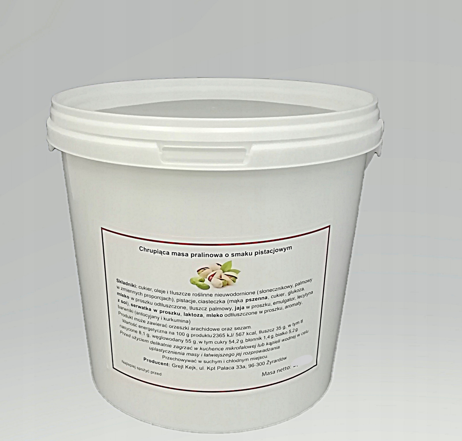 Křupavá pralinková hmota Grejt Kejk Pistácie 0,5 kg