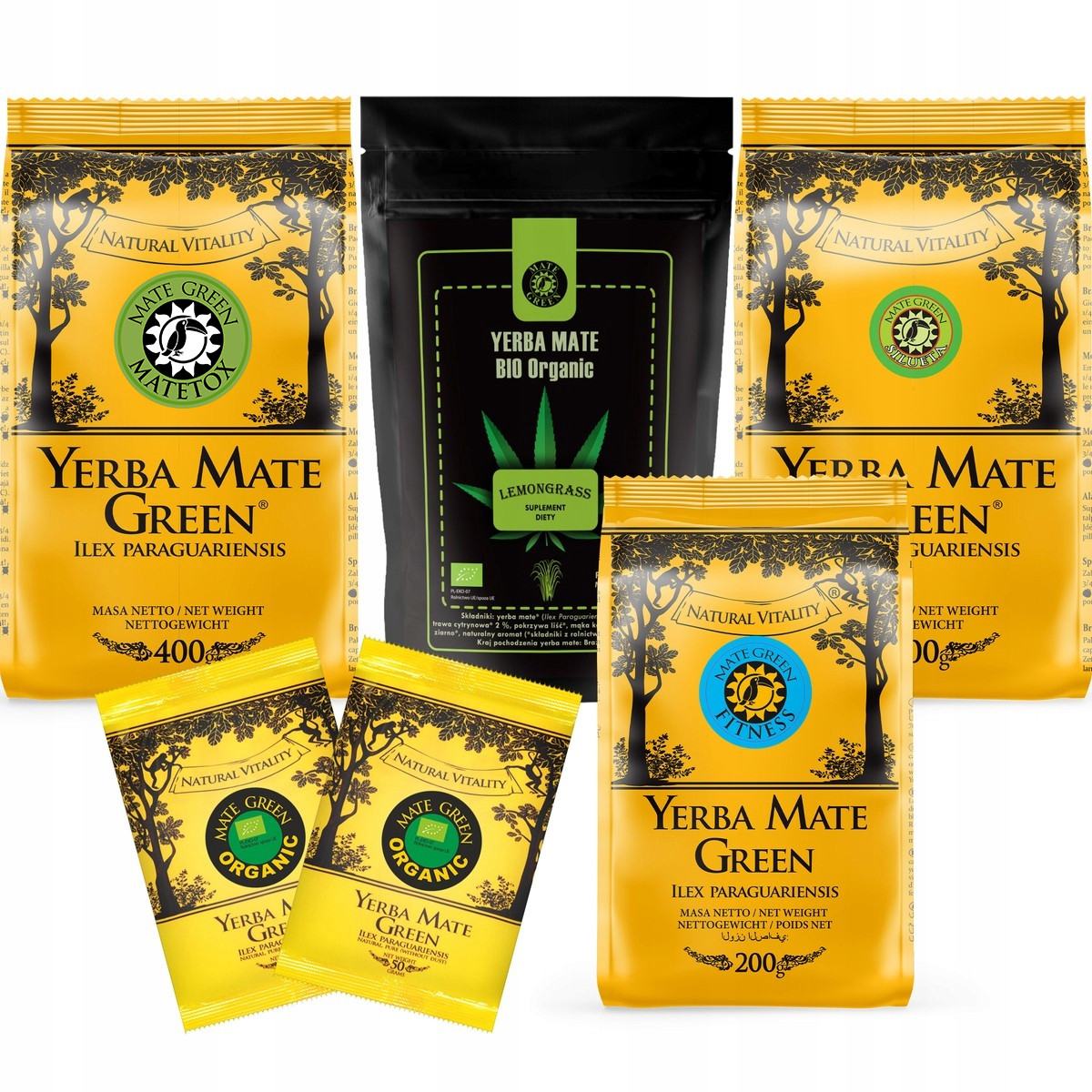 Yerba Mate Green Vitality Mate 5x Matetox Herbal Power Energy 3x 500g