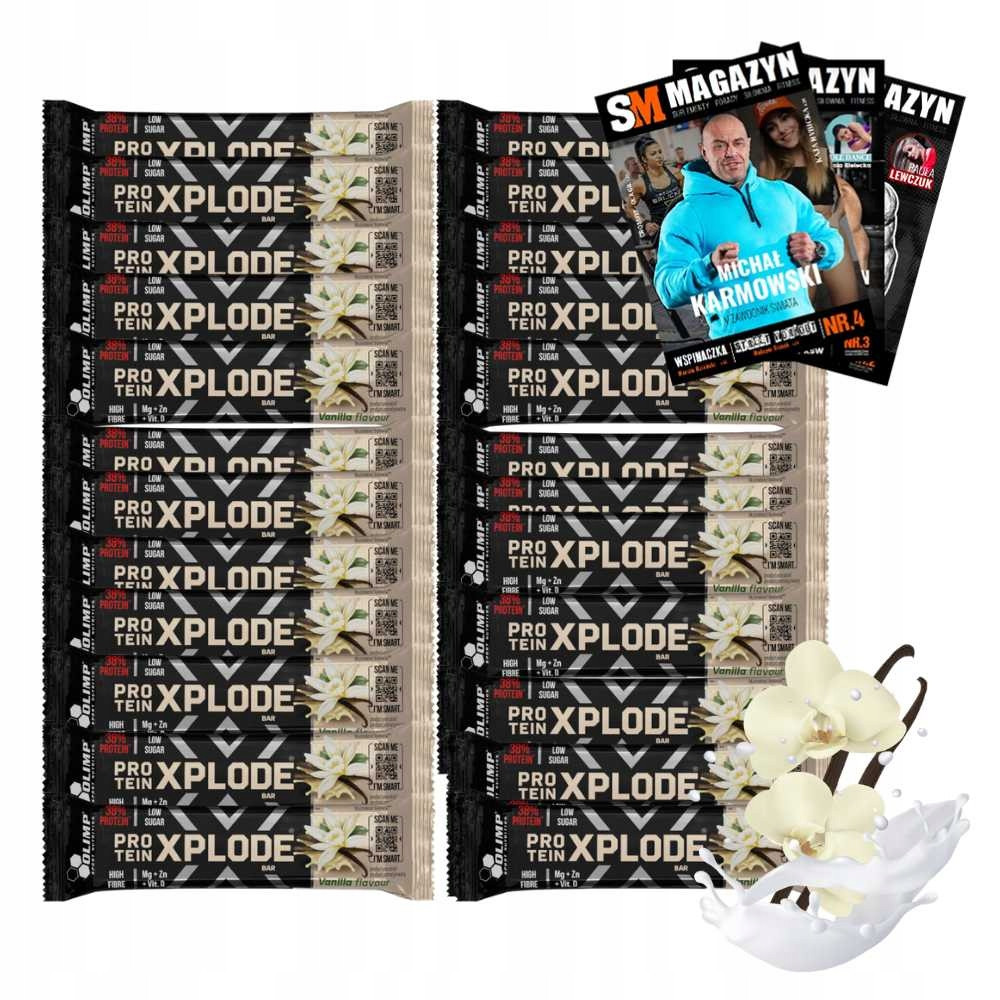 25 x Olimp Protein Xplode Bar Proteinová Tyčinka Na Růst Hmotnost 40 g