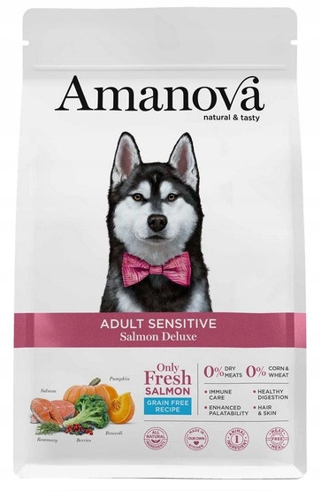 krmivo krmivo pro psy Amanova Adult Sensitive Salmon Deluxe 10kg