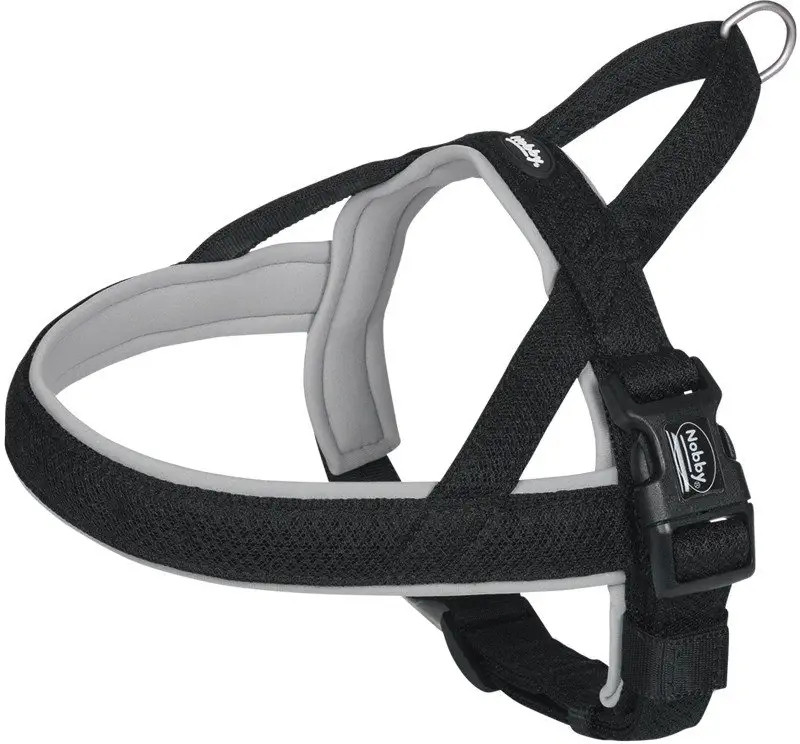 Postroj pro velkého Psa, měkký, pohodlný, Nobby, dvojitá páska, úchytný úchyt