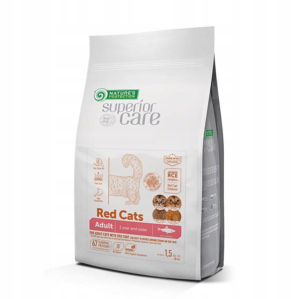 suché krmivo Nature's Protection Red Cats sleď Adult 1,5kg