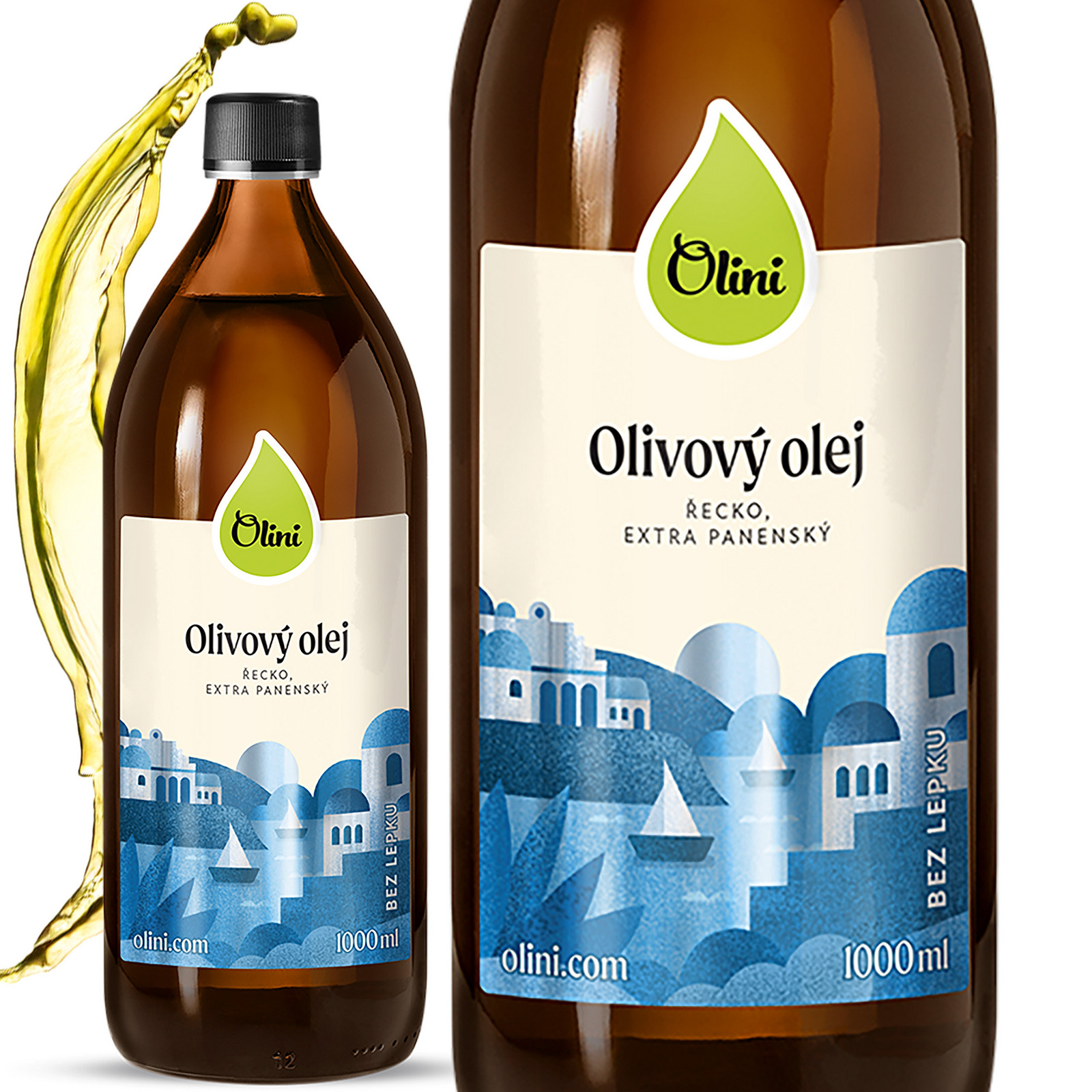 Řecký olivový olej Olini Extra Virgin 1L Cz