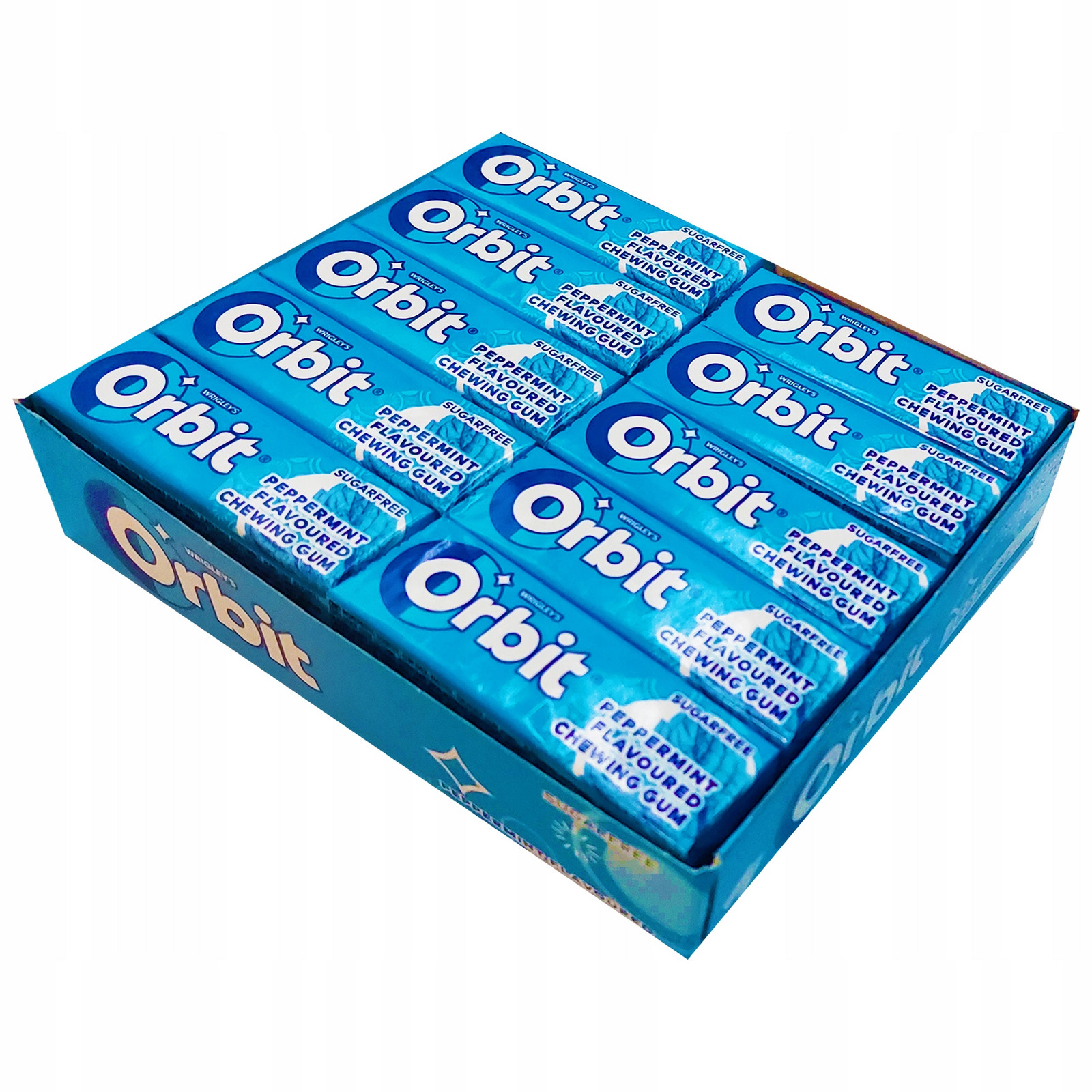 Orbit Peppermint Bezcukrová žvýkačka 14 g x 30 kusů