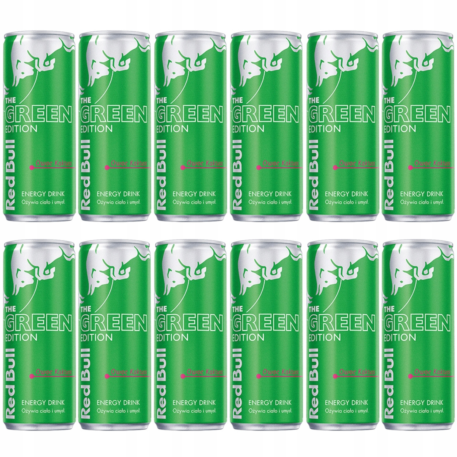 12x Energetický nápoj Red Bull Green Edition Kaktus Plechovka 250 ml