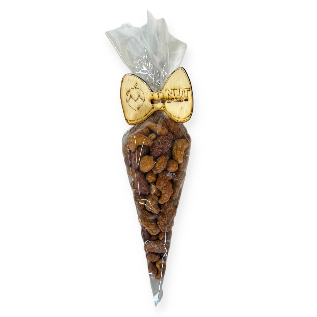 Nutworld.cz Ořechový kornout malý 150g Mix ořechů v medu a soli