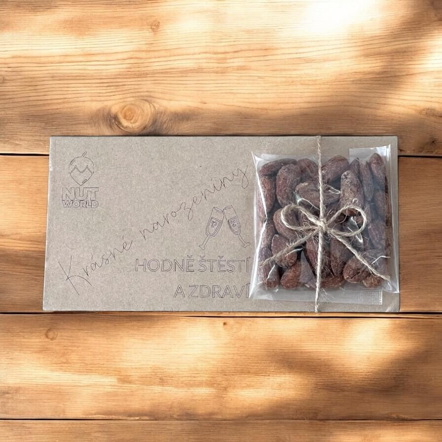 Nutworld.cz Dárková kazetka K NAROZENINÁM - Mandle uzené 50g