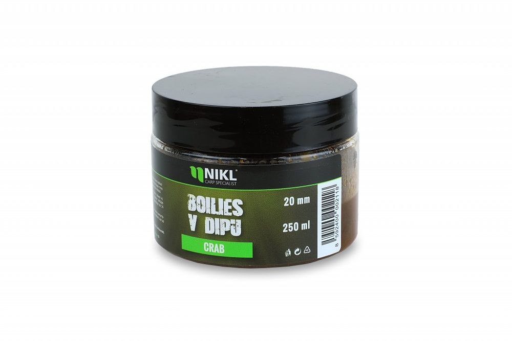 Nikl Boilies v dipu Crab 250g - 20mm