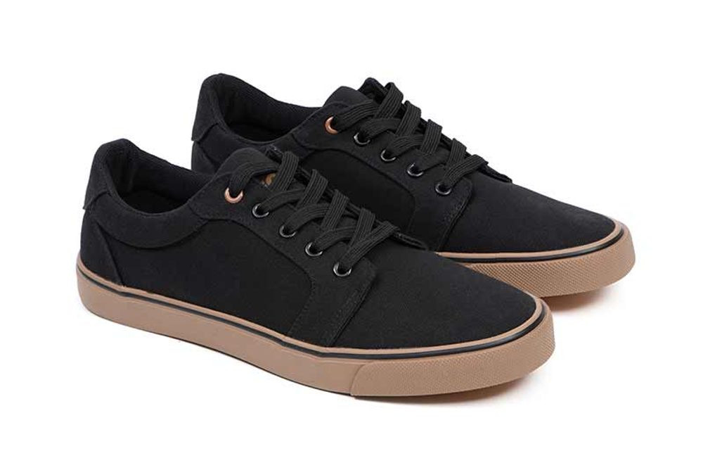 Fox Boty Black Canvas Shoe - 10/44