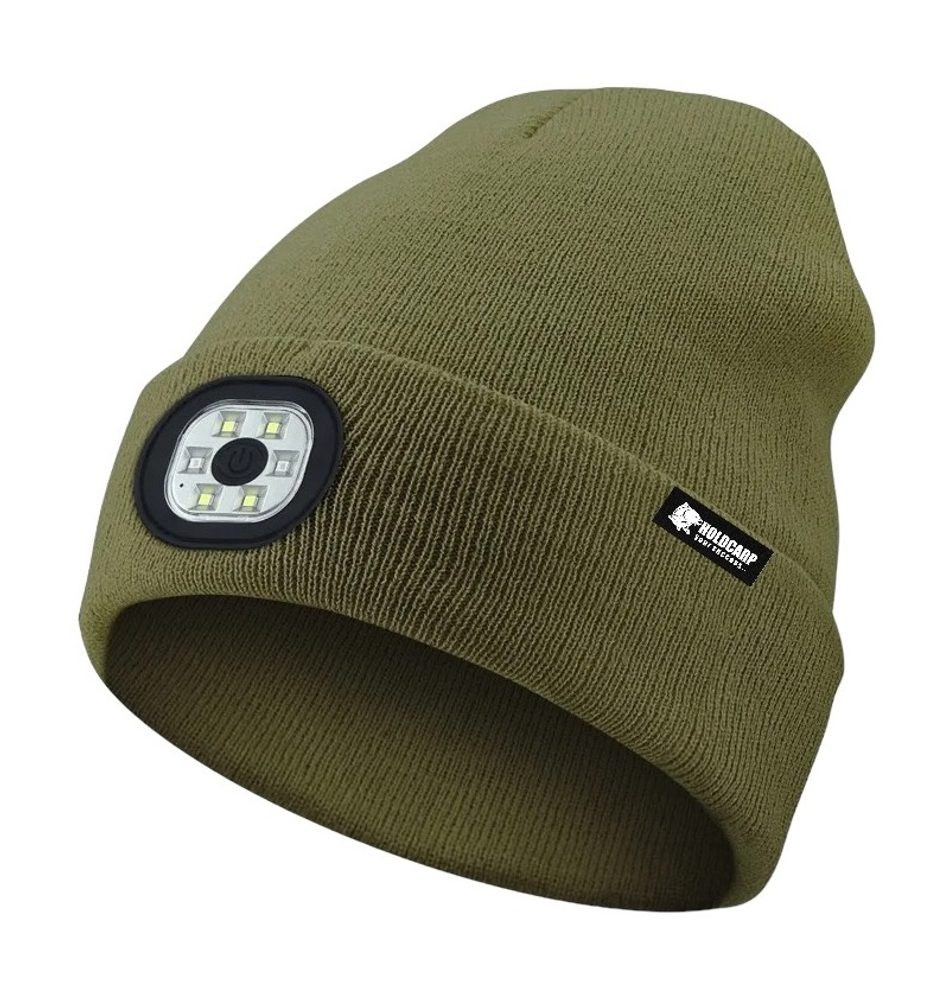 Holdcarp Zimní čepice LED Light Beanie zelená