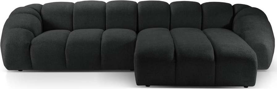 Černá rohová pohovka (pravý roh) Diana – Micadoni