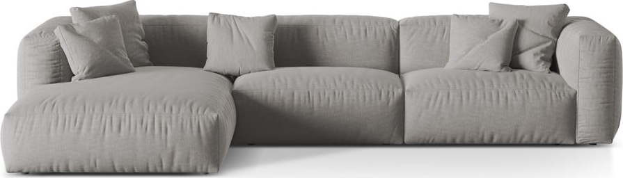 Světle šedá modulární rohová pohovka (levý roh) Martina – Micadoni Home