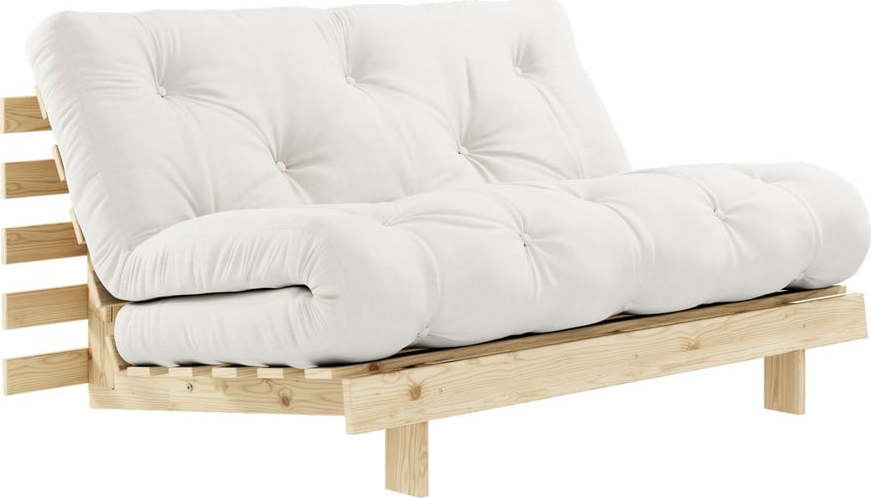 Bílá rozkládací pohovka 140 cm Roots - Karup Design