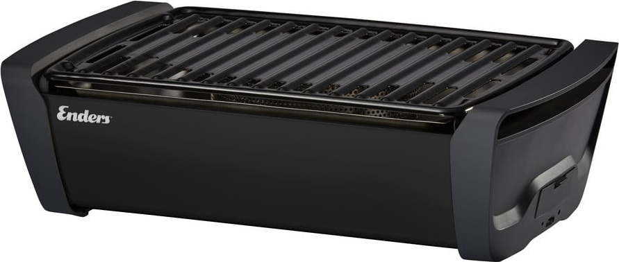 Černý gril na dřevěné uhlí Aurora