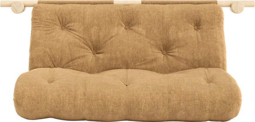 Světle hnědá manšestrová rozkládací pohovka 135 cm Hooked – Karup Design