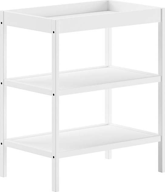 Bílý přebalovací pult z bukového dřeva Dino – Vipack