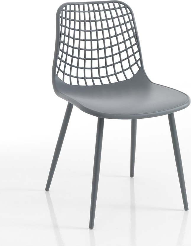 Šedé jídelní židle v sadě 2 ks Nairobi – Tomasucci